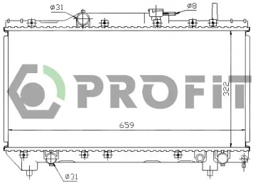 Радиатор, охлаждение двигателя PROFIT PR 1837A1